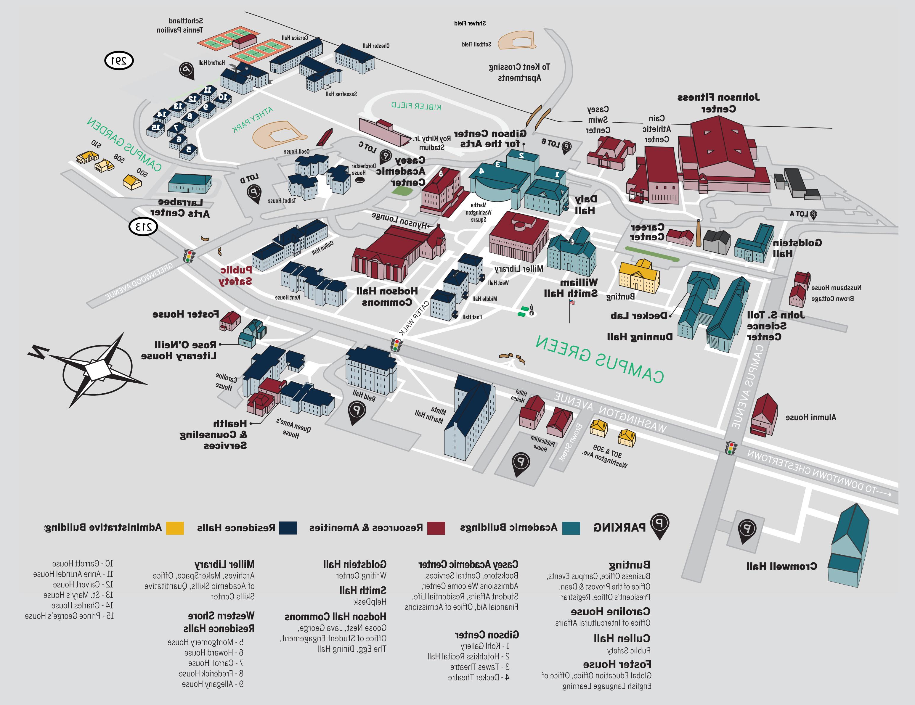 Washington College Campus Map