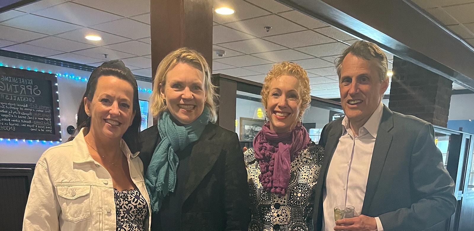Tom Tansi '85, Amy d'Ablemont Burnes '85, Molly Hussman Ellis '85 and Leslie d'Ablemont Feeley '88 met in Connecticut this summer.